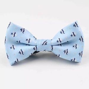 Boys Blue Bow Tie with Blue Striped Fish